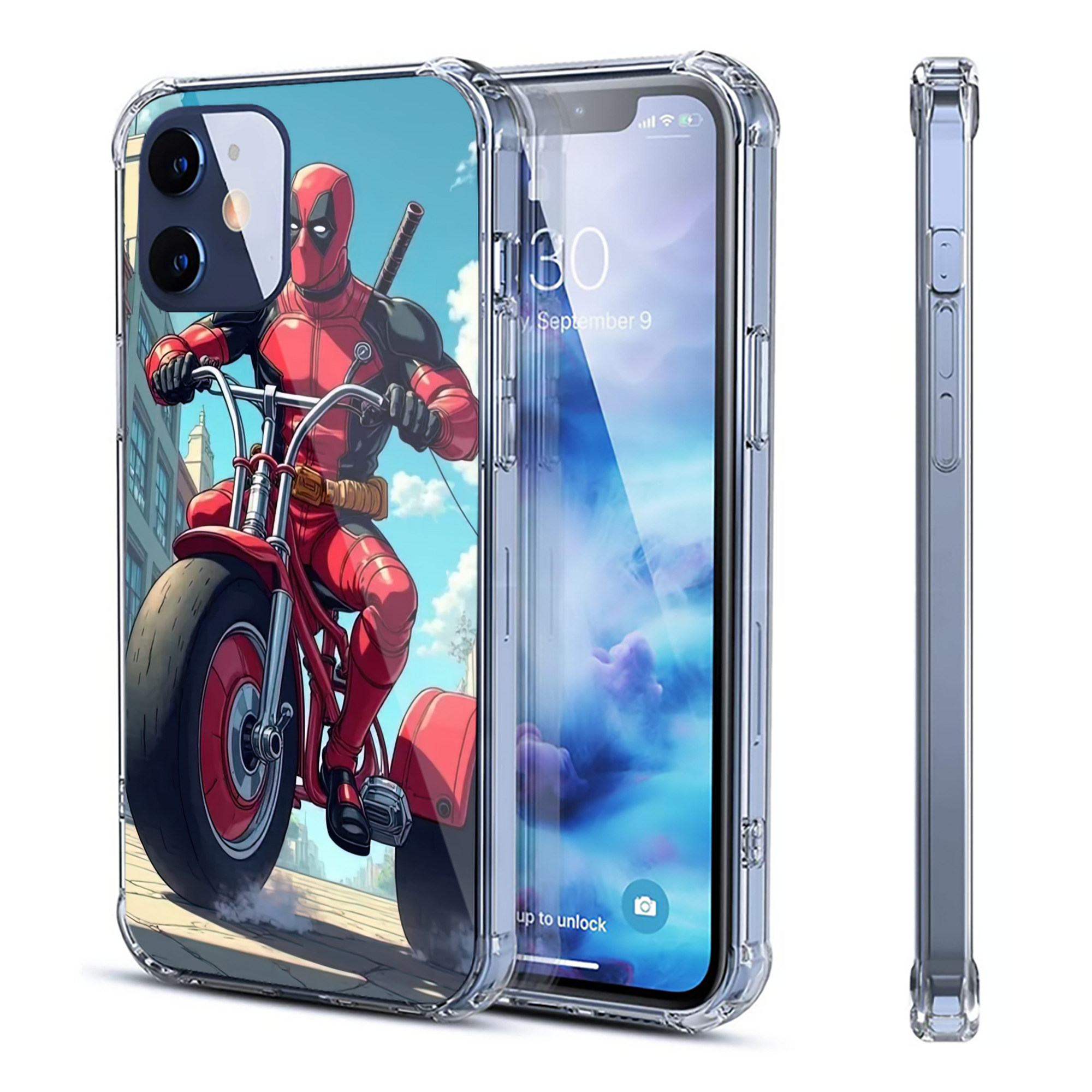 （画像用） Deadpool デッドプール 【iPhone 12シリーズ対応】透明スマホケース（クリアソフトケース）
